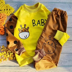 بلوز شلوار Baby طرح زرافه